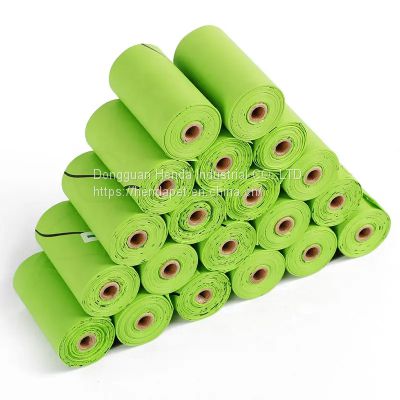 Custom Printed Eco Friendly Dog PooP Bags factory Compostable Biodegradable pet cleaning bags in roll