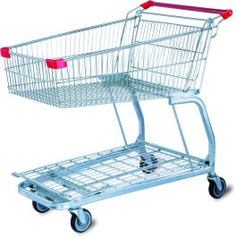 Heavy duty metal wire logistics trolley with handle 10