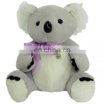 Grey Koala Bear Soft Toy With Ribbon Bowknot Cheap Wholesale Stuffed Animal Baby Koala Plush Toy