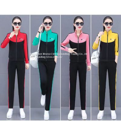 Autumn Coat Fashion Sweater Two-Piece Women's Spring And Autumn Sportswear Suit