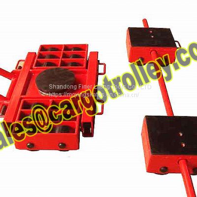 Roller skids /Cargo trolley  steerable machine skate means three points roller skate