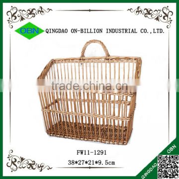 Wicker material hand woven small hanging basket