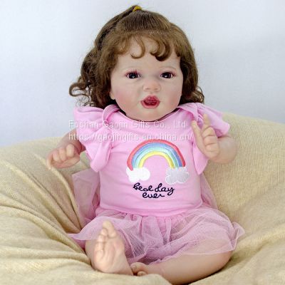 22-inch new reborn doll pure hand painted simulation baby doll soft realistic reborn baby toys