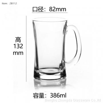 Factory supply clear transparent glass beer mug coffee cups