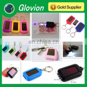 Promotional Led Light Solar Key chains Lovely led key chains can be print logo for promotion