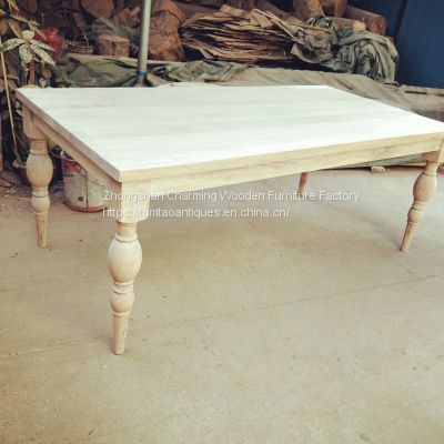 solid elmwood dining table