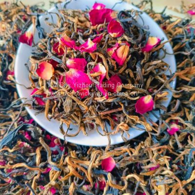 T242 Chinese Private Label Rose Black Tea Blend Herbal Black Tea