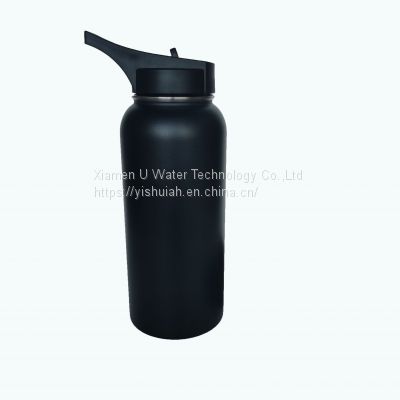 BPA free portable water filtered food grade stainless steel water bottle with filter for camping