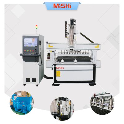 MISHI OEM Customized 3 Axis ATC Wood Router 3D Kitchen Wooden Furniture Making ATC CNC Router Machine With Lower Price