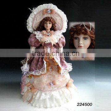 Hot selling porcelain dolls made in china 22'' umbrella dolls
