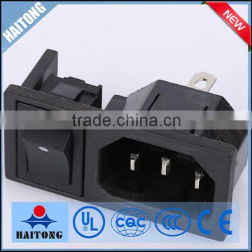 3pin CE certificate AC socket with I/O switch with high quality