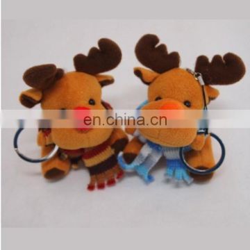 2017 New Arrival!!! Soft Christmas deer key ring corporate gifts
