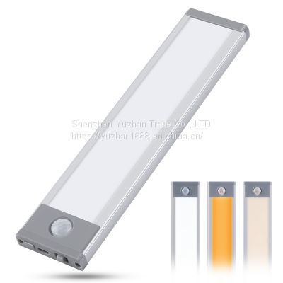 Ultra-thin body sensing intelligent led light Rechargeable long strip wireless cabinet Wardrobe wine cabinet magnetic strip light strip