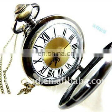 W211 wholesale Antique brass bronze pocket watch chain charm pendant watch necklace nickel free lead free