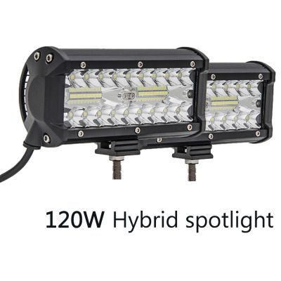 NEW WAY Hot Sale Triple Row Flood Spot Combo Beam 120W 6.5 inch led light bar for truck Hybrid spotlight