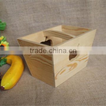 FSC high quality handmade decorative small wooden basket with handle