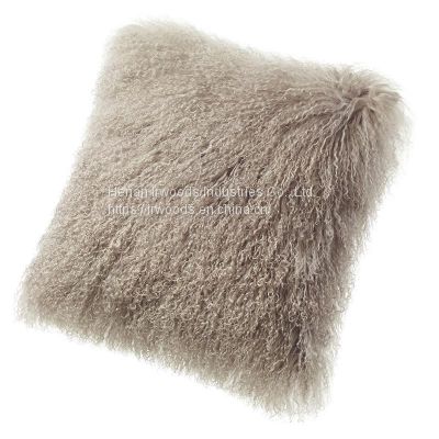 Decorative Throw Pillow Covers Natural Fur Curly Wool Pillowcase Cushion For Sofa Couch Bedroom