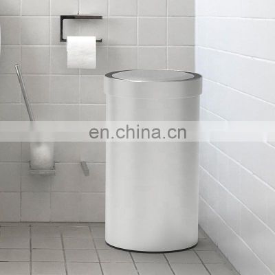Can Outside Kitchen 410 Stainless Steel Auto Rotating Bag Metal Bucket With Lid Sensor Trash Bin