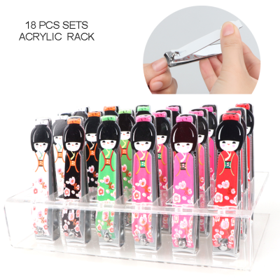 High Quality Japanese Doll Gift Nail Cutter Clipper 6 Colors for Women Manicure