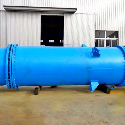 Cylindrical block hole type graphite falling film adbsorber for fertilizer industry