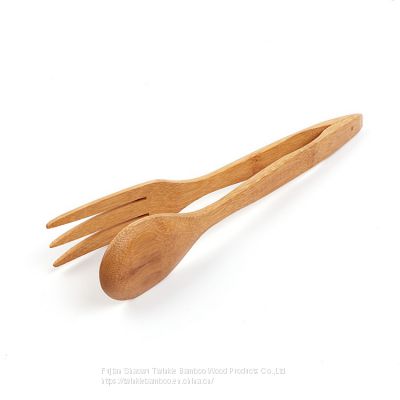 Wholesale kitchen bamboo tongs of bamboo wooden tong for food nuddle