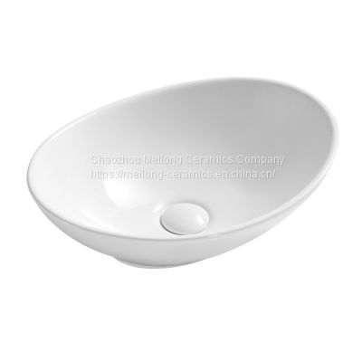 oval ceramic upc bathroom vessel sink