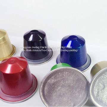 Lids- self adhesive aluminum lid for refilling compatible coffee capsules for nespresso machine- 100pcs and spoon free