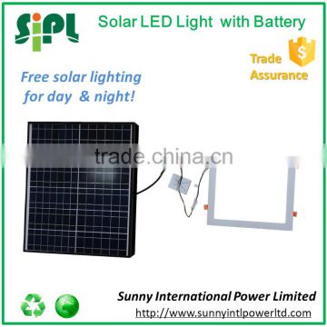 30 watt solar panel with battery powered solar home light led solar sensor light