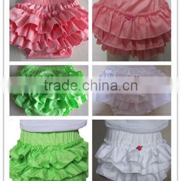 2015Wholesale Childrens Baby Cotton 0-6 Bloomers With Ruffles Chooseful Color Plain Color Cotton Knit Ruffles Bloomers Underwear