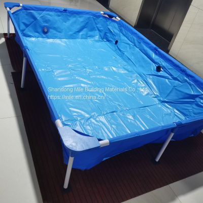 can be customized large slide inflatable metal frame swimming pool