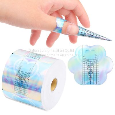 New detachable nail enhancement laser butterfly paper form French nail phototherapy nail extension special finger form