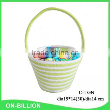 Cheap sewing colorful coil rope children basket