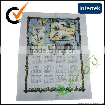 100% cotton calendar printed handkerchief