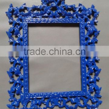 blue colour wall mirror