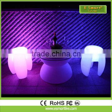 High Quality 16 color change rechargeable Bar Stool Led Stool / Led Cube Seat Lighting