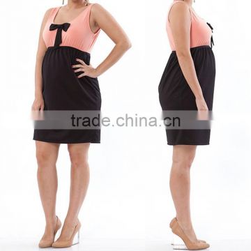 hot sale sleeveless solid dress pregnant woman dresses