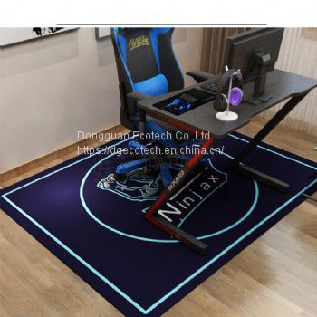 non slip Natural rubber foam gaming floor protecting gaming zone chair mat desk mat rolling chair mat