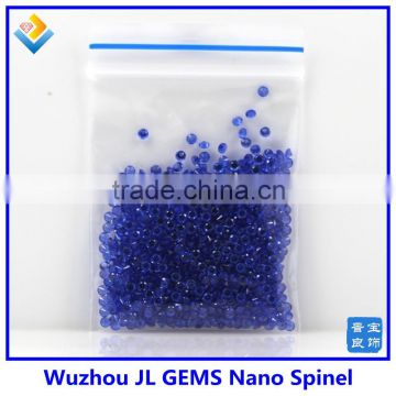 color F8# synthetic round light sapphire blue Nano Spinel for wax setting