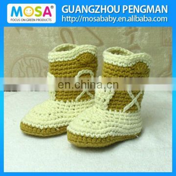 Wholesale Crochet Newborn to Toddler Cowboy Boots,Baby Cow Boy Booties Winter Shoes