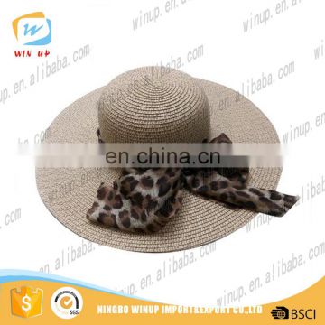 New Summer Women Wide Brim Sun Hat Cheap UV Visor Hat With Bowknot