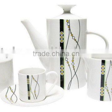 Ceramic Tea Set , Porcelian With Decal