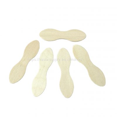 Wholesale price wrapper Wooden Ice Cream Spoon Birch Wood Disposable 75mm taster spoons