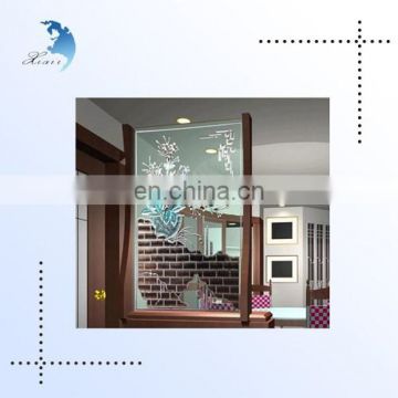 Elegant Screen Printing Art Decoration Living Room Glass Partition