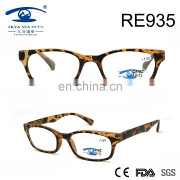 2017hot sale high quality style leopard print PC reading glasses