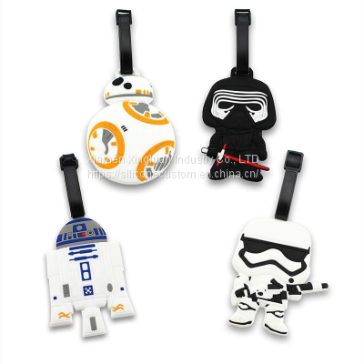 Cute Silicone Luggage Tags, Bag Tag Travel ID Labels Tag For Baggage Suitcases Bags