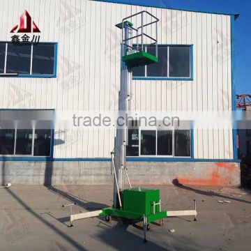 portable adjustable hydraulic one mast aluminum alloy aerial work lift platform/ electrical lift work platform                        
                                                Quality Choice