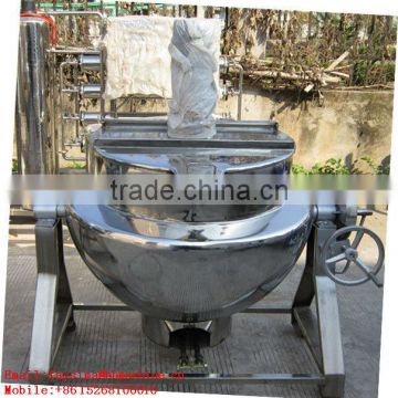 300Lcooking meat pork tiling double Gas Heating Jacketed Kettle with agitator made in chine save energy