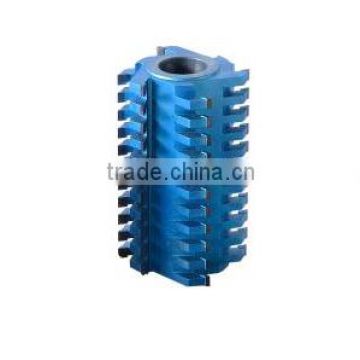 Woodworking T.C.T Spiral Planing Shaper Cutter Head for 4 Side Moulder / Carbide Welded Profile Spindle Cutter