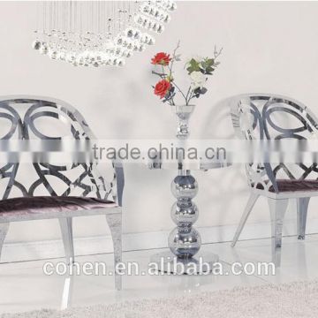 competitive price round shape design stainless steel side corner living room table