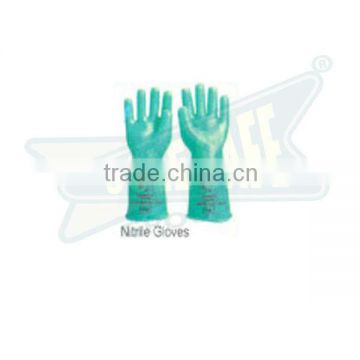 Nitrile Safety Gloves widely used in oil and petroleum refinery (SSS-0482)